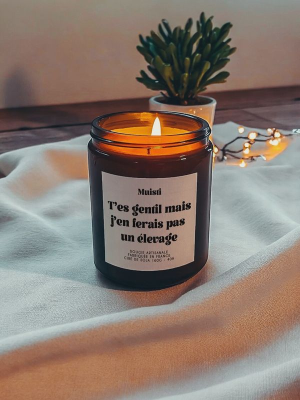 Bougie Parfumée - T&#39;es gentil mais j&#39;en ferais pas un élevage