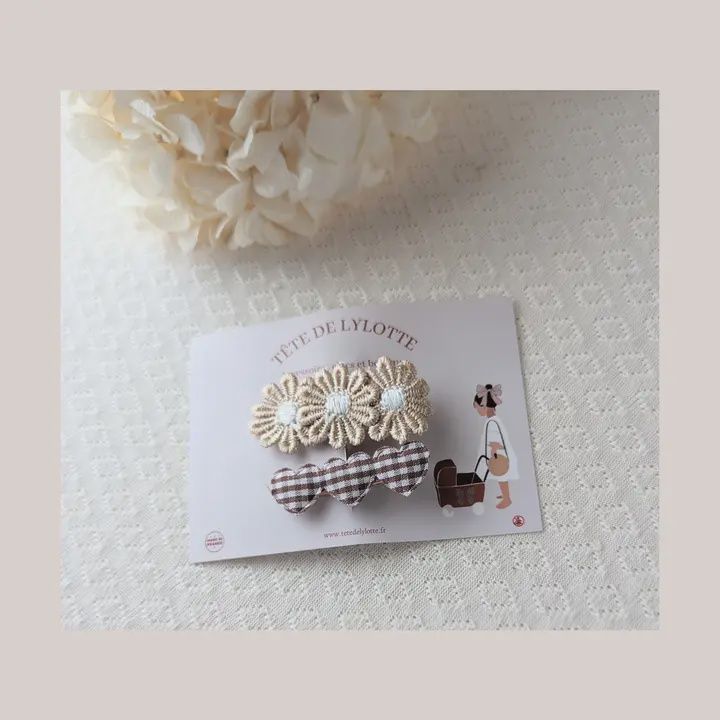 Duo Barrettes - Beige