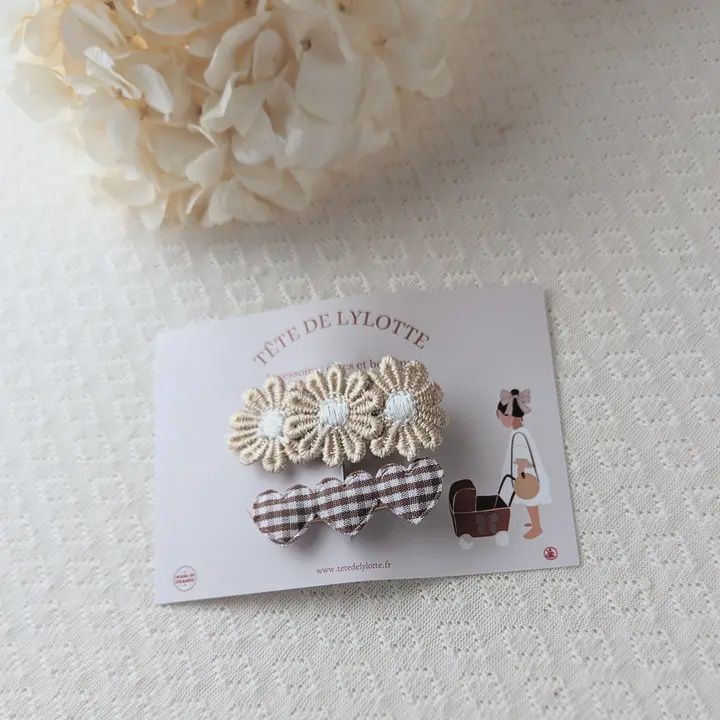 Duo Barrettes - Beige