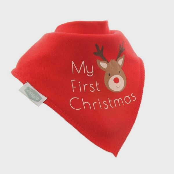 Mon premier bavoir de Noël avec renne