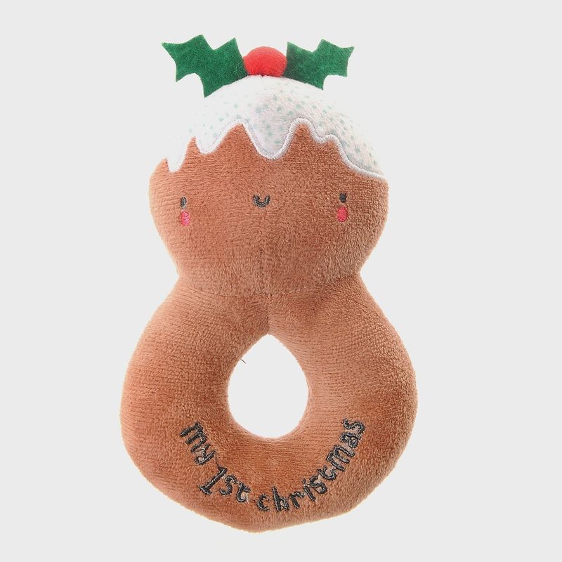 Mon premier hochet en peluche pudding de Noël