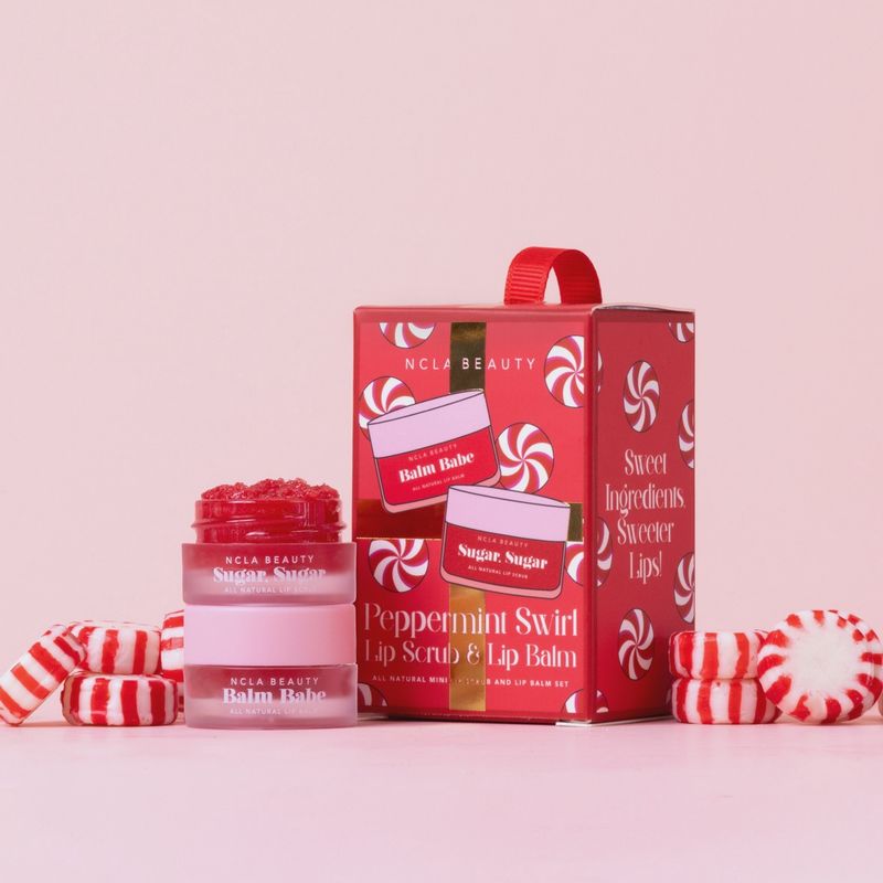 Coffret cadeau de Noël pour les lèvres Peppermint Swirl