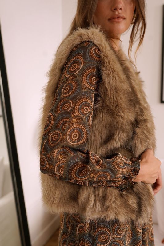 Gilet fausse fourrure - Pam