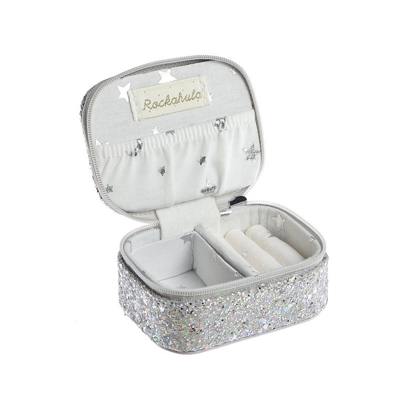 Boîte à bijoux - Paillettes de confetti Argenté