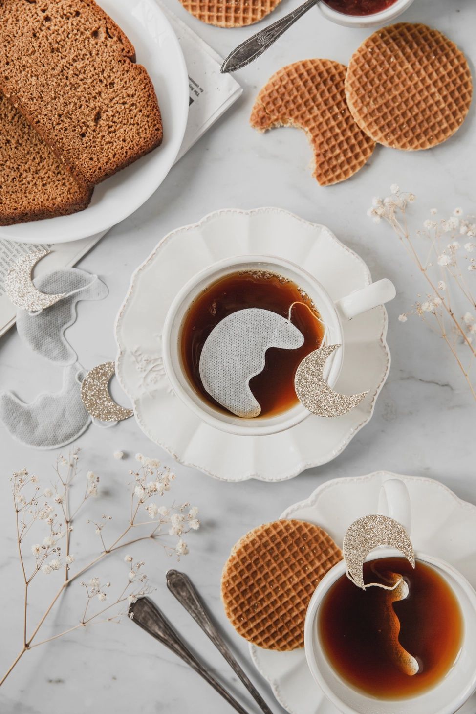 Sachets de thé personnalisés - Lune x5