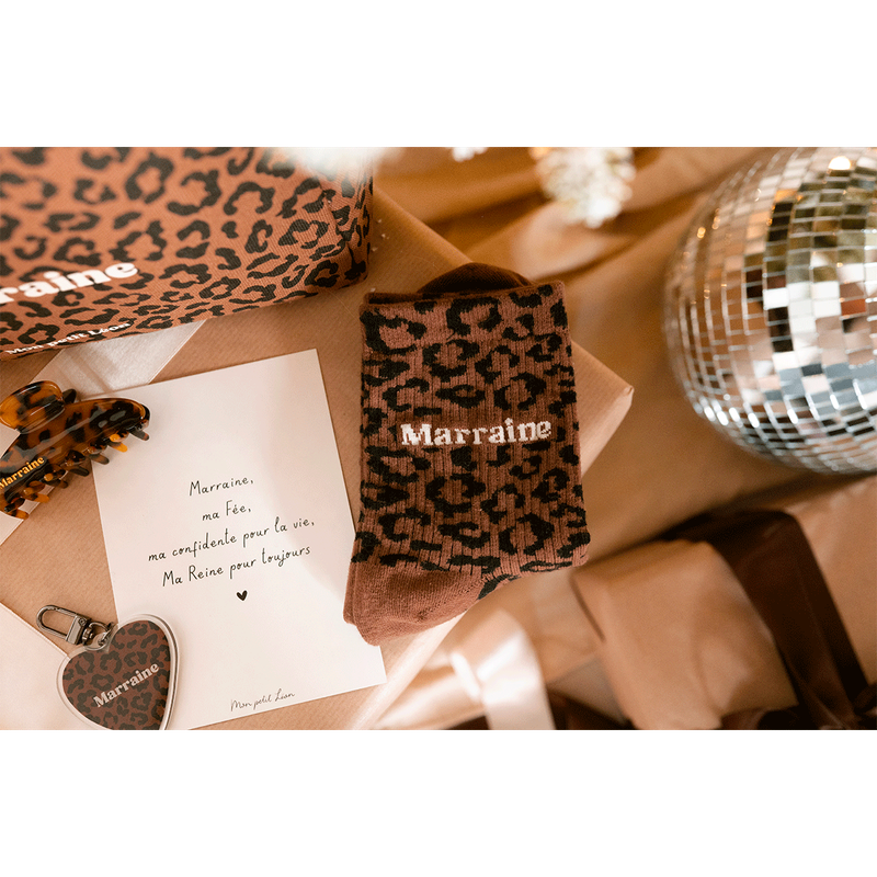 Chaussettes femme léopard - Marraine
