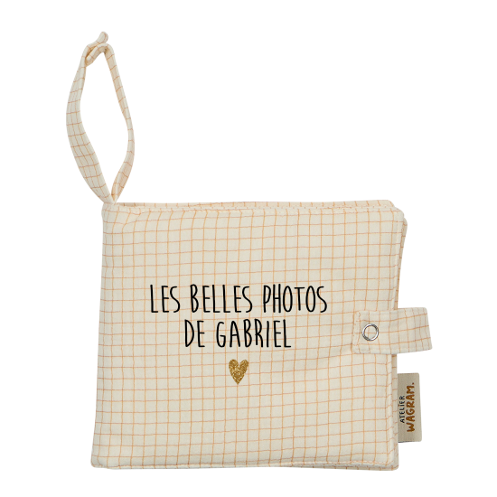 Mini Album photo - Gaze petits carreaux "Mes petits souvenirs"