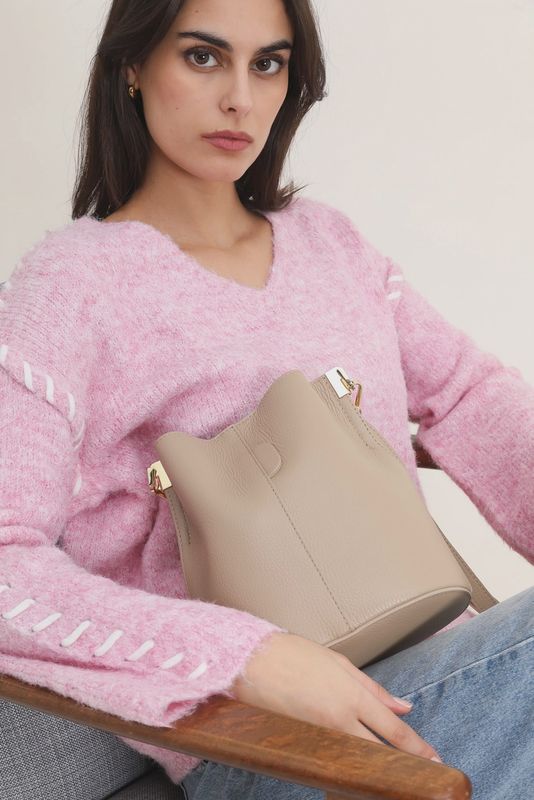 Sac seau Lilwenn - Taupe