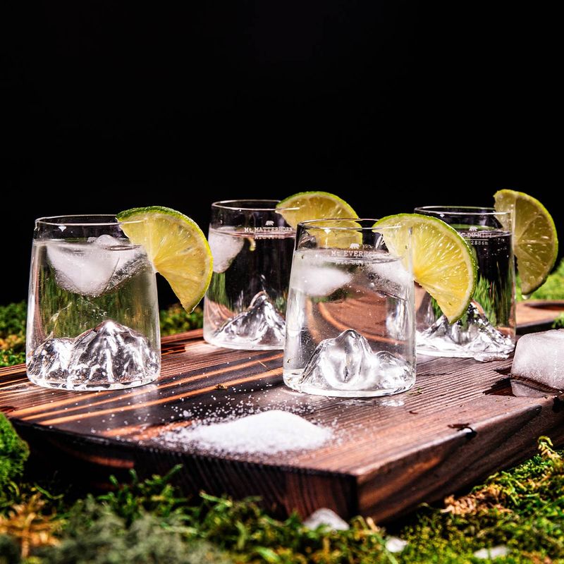 Coffret de 4 verres à shooter Topographic
