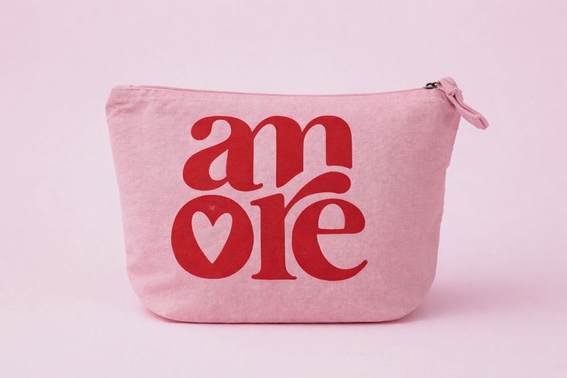 Trousse coton délavé - Amore