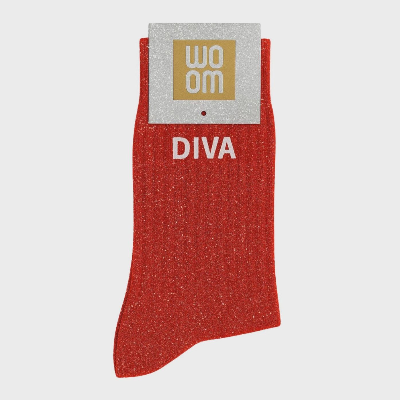 Chaussettes à Paillettes à Message "Diva" Rouge