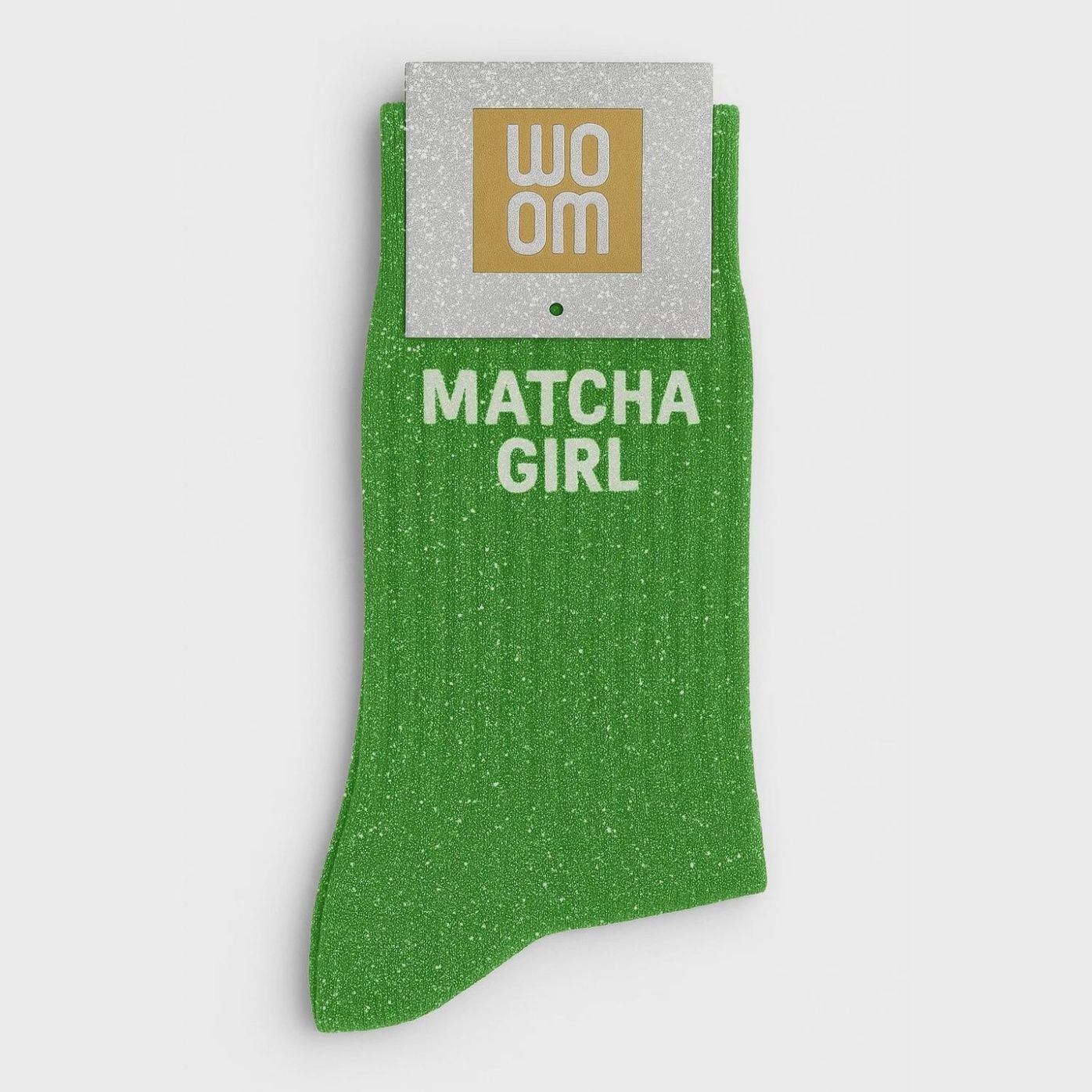Chaussettes à Paillettes à Message "Matcha Girl" - Matcha