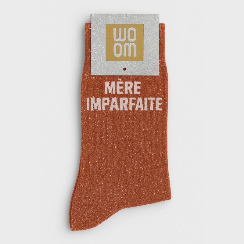 Chaussettes à Paillettes à Message "Mère Imparfaite" Roobios
