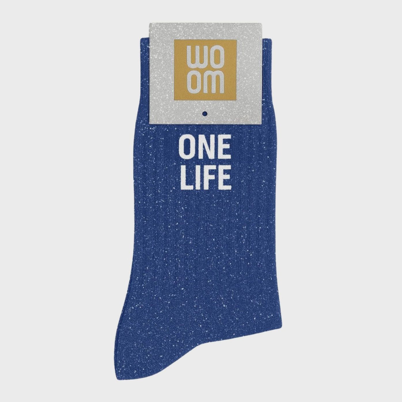 Chaussettes à Paillettes à Message "One Life" Bleu