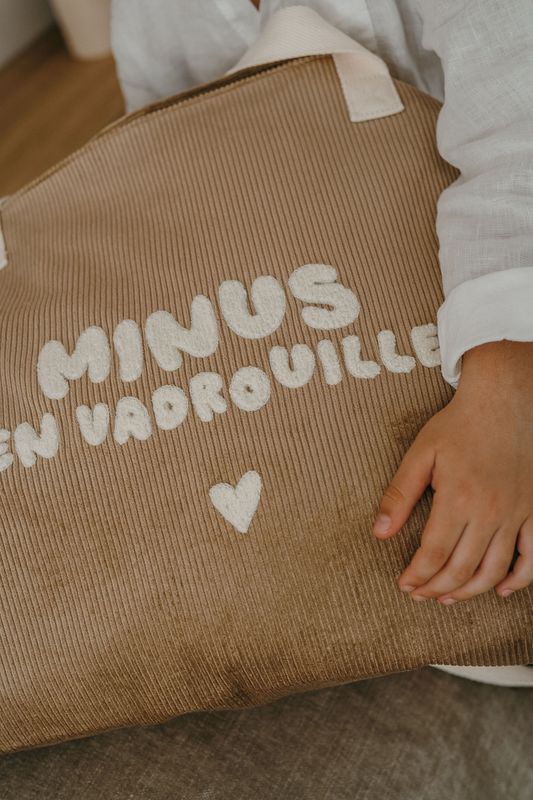 Sac XL velours beige - Minus
