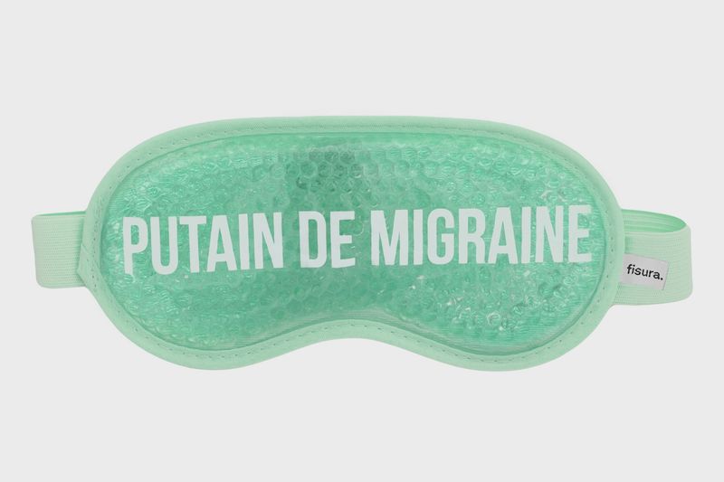 Masque pour les yeux « Putain de migraine » - Menthe