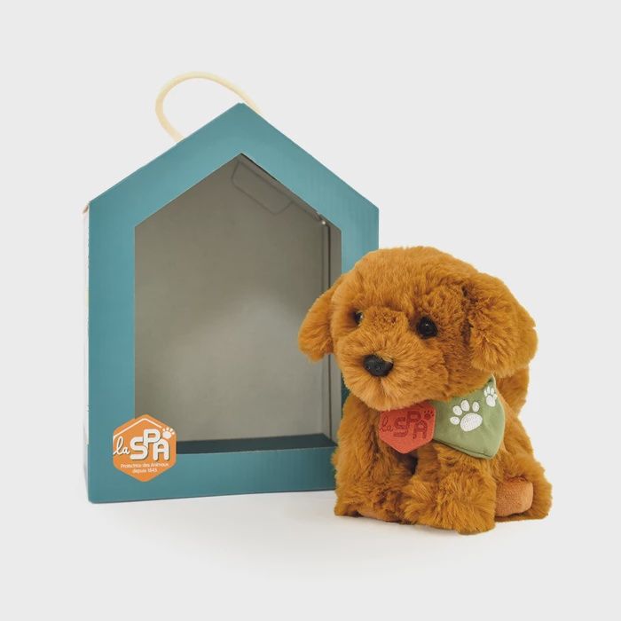 Chien beige, 16cm