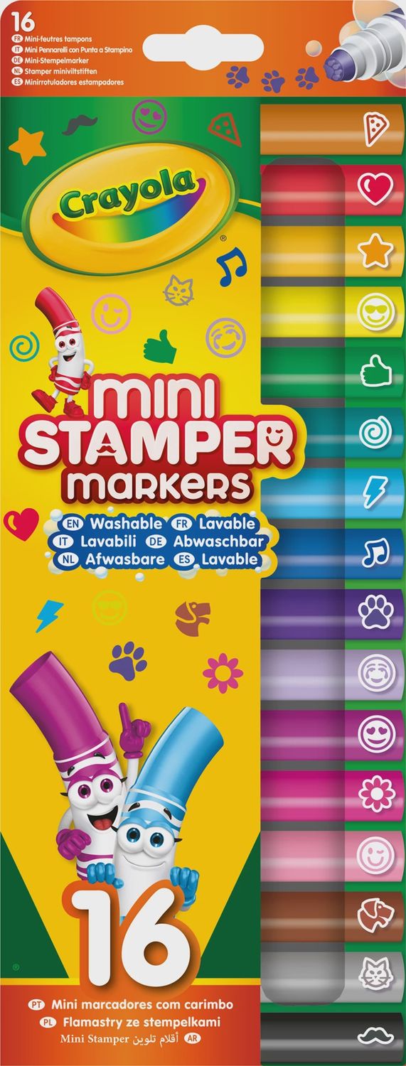 16 mini feutres tampons