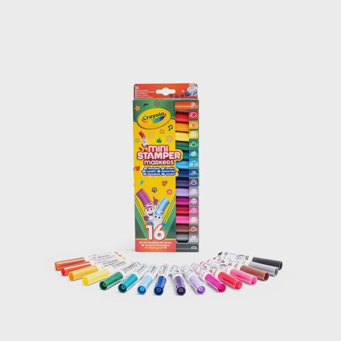 16 mini feutres tampons