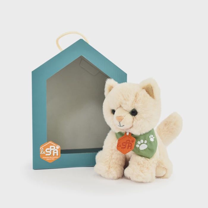 Chat beige, 16cm