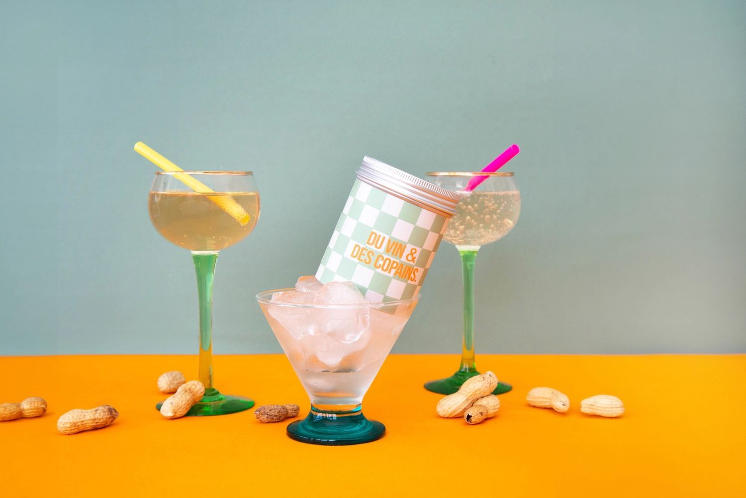 Bougie végan - Cire de Soja - Du vin &amp; des copains