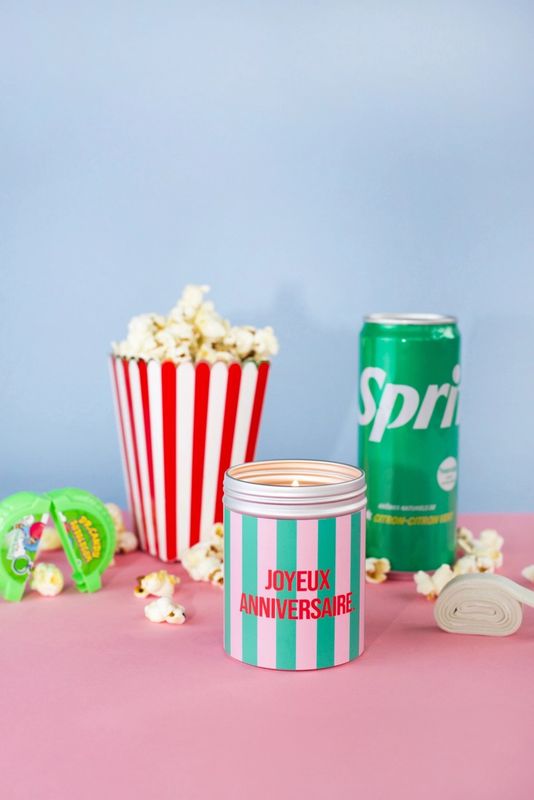 Bougie végan - Cire de Soja - Joyeux anniversaire