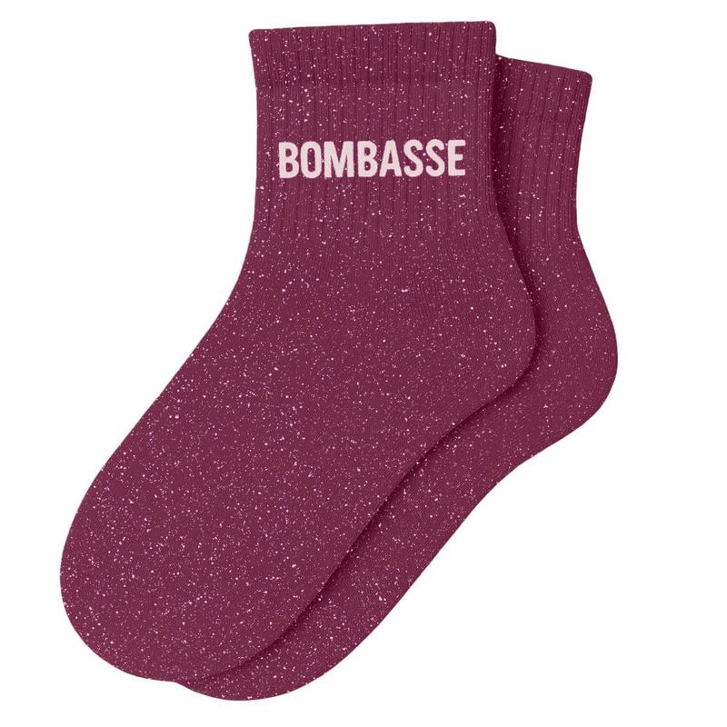 Chaussettes Courtes à Paillettes "Bombasse" Violet