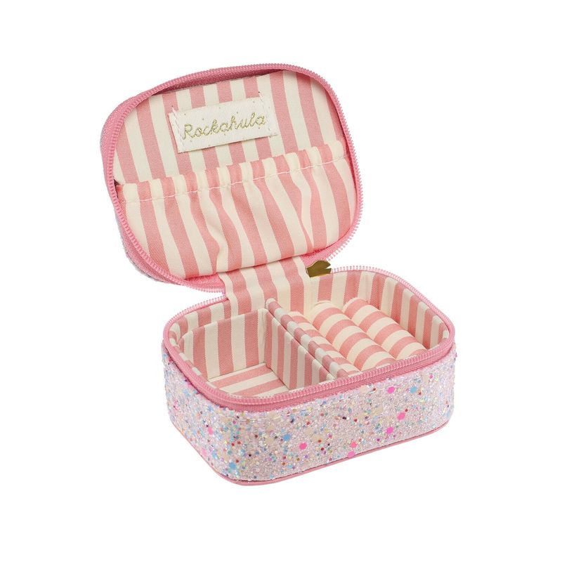 Boîte à bijoux à paillettes de confettis - Arc-en-ciel