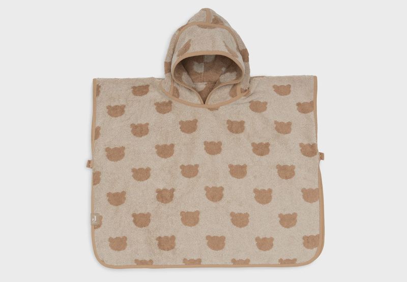 Poncho de Bain Éponge Jacquard réversible - Teddy Bear