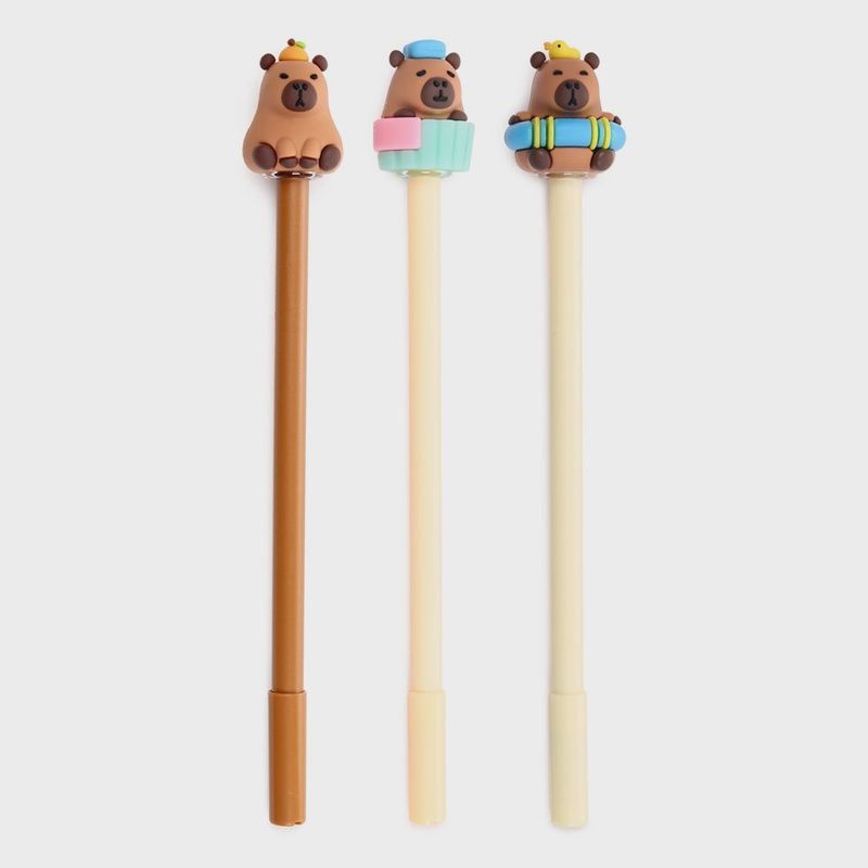 Stylo effaçable à encre avec capuchon Capybara