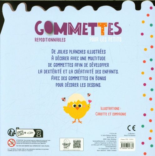Livre de gommettes pour les petits : Pâques