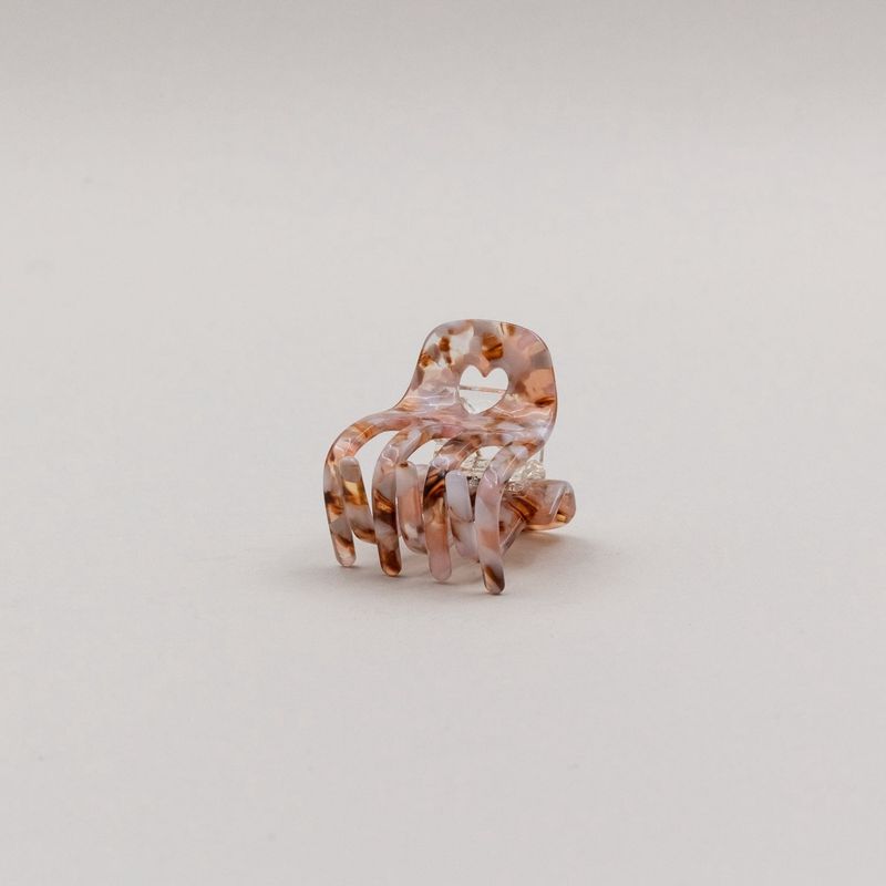 Épince à cheveux petit coeur - Almond