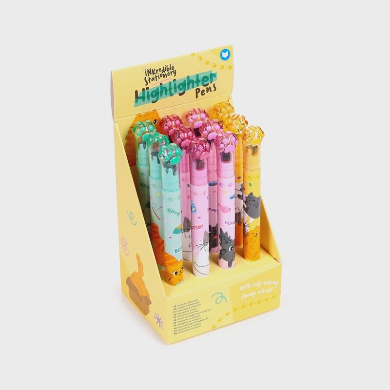 Stylo surligneur et tampon 2-en-1 Beans &amp; Co Cat