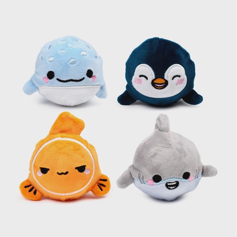 Adoramals Océan Balle Rebondissante en Peluche à Haut Rebond, Animal: Requin