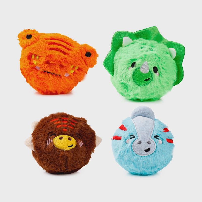 Balle rebondissante en peluche Adorasaurs Dinosaure, Couleur: Bleu