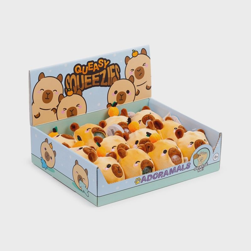 Jouet en peluche Queasy Squeezies Adoramals Capybara