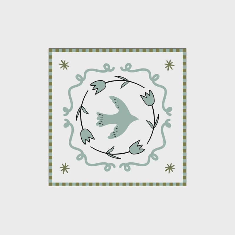 Serviette papier colombe bleu x20