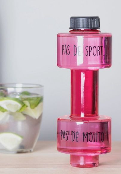Gourde Haltère - Pas de Sport pas de Mojito
