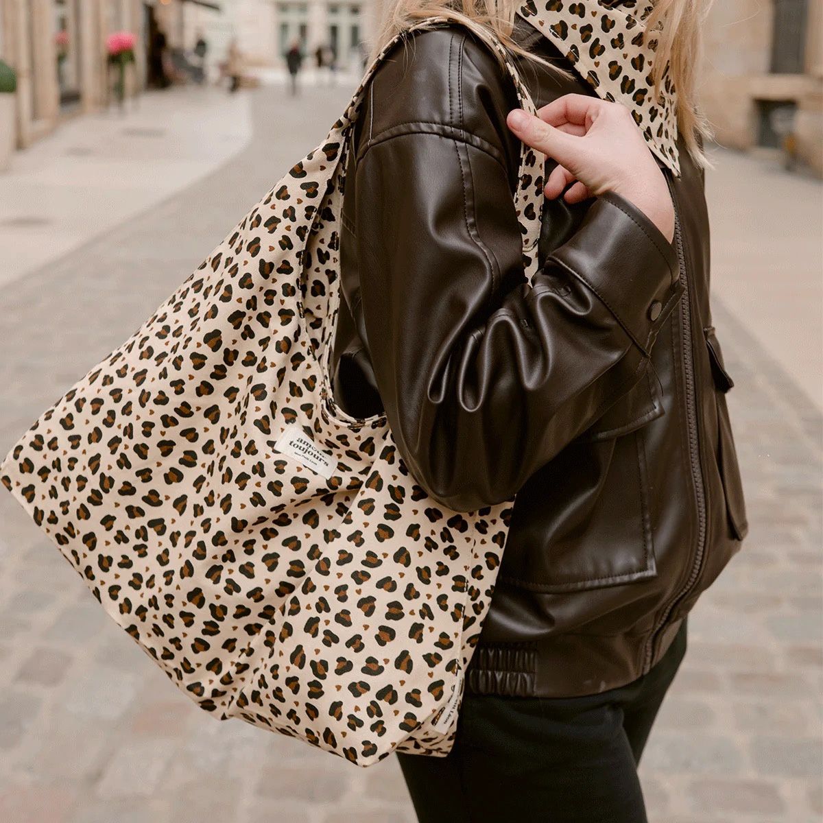 Sac ALMA Léopard Coeur - Amour Toujours