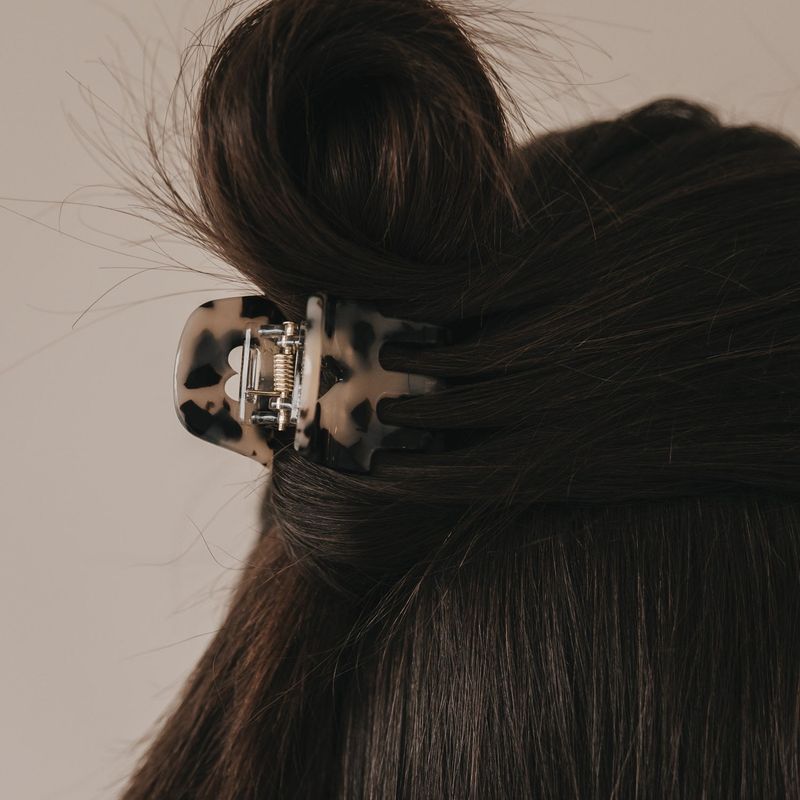 Petite barrette - Cœur léopard