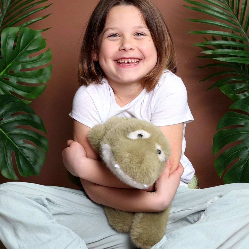 Peluche lestée crocodile vert - 50 cm - Podcoll