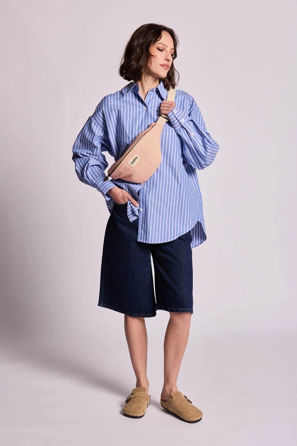 Sac Olivia - Tressage corail