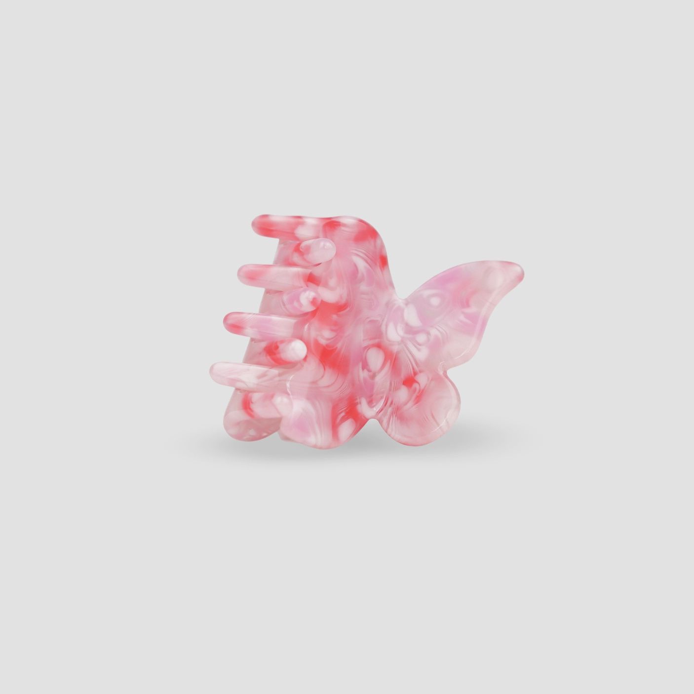Pince - Papillon rose et rouge