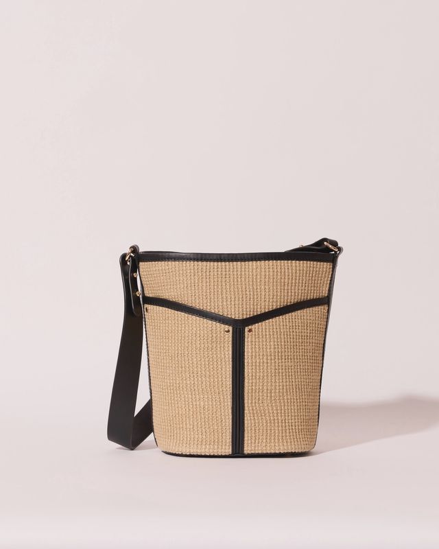 Sac sceau jute cuit noir - Gabrielle