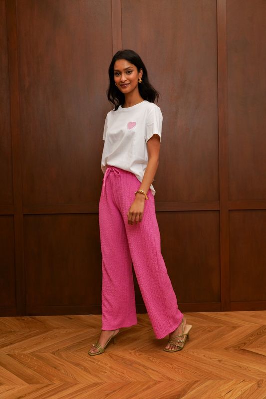 Pantalon élastique - Rose