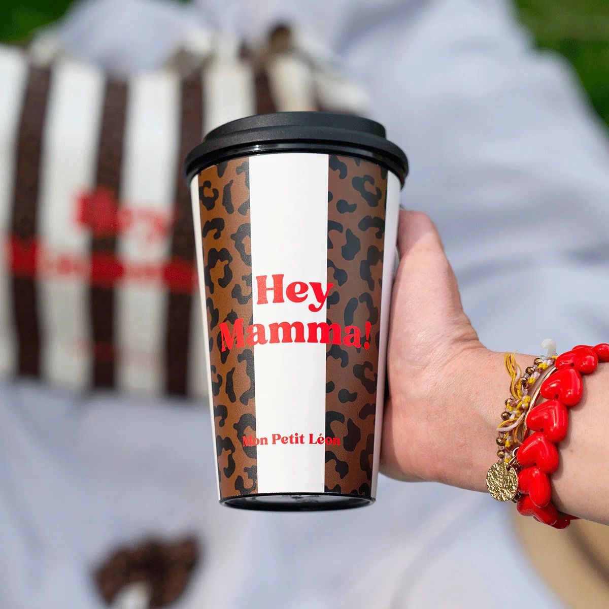 Mug à rayures léopard - Hey Mamma !