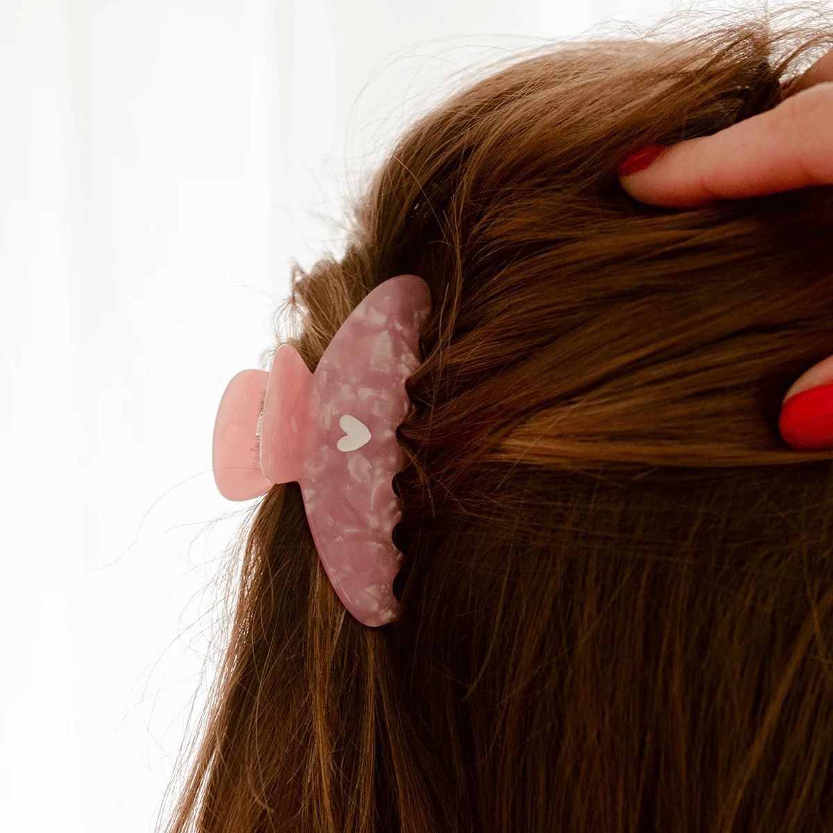 Pince à cheveux - petite - ♡ - rose
