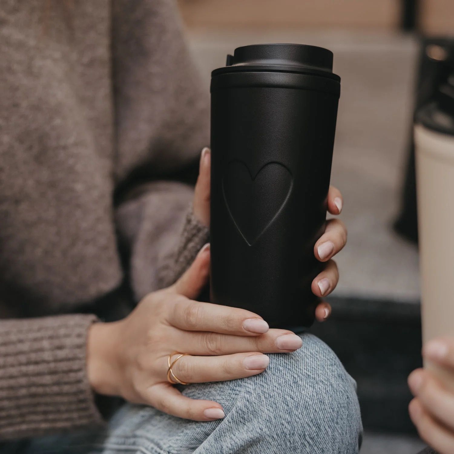 Mug à emporter - Coeur Noir
