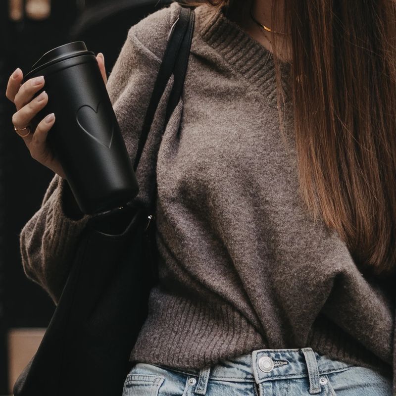 Mug à emporter - Coeur Noir