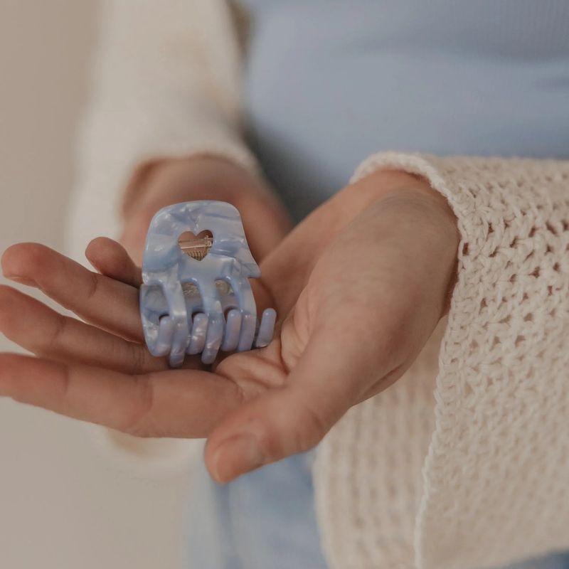 Petite barrette cœur Sky